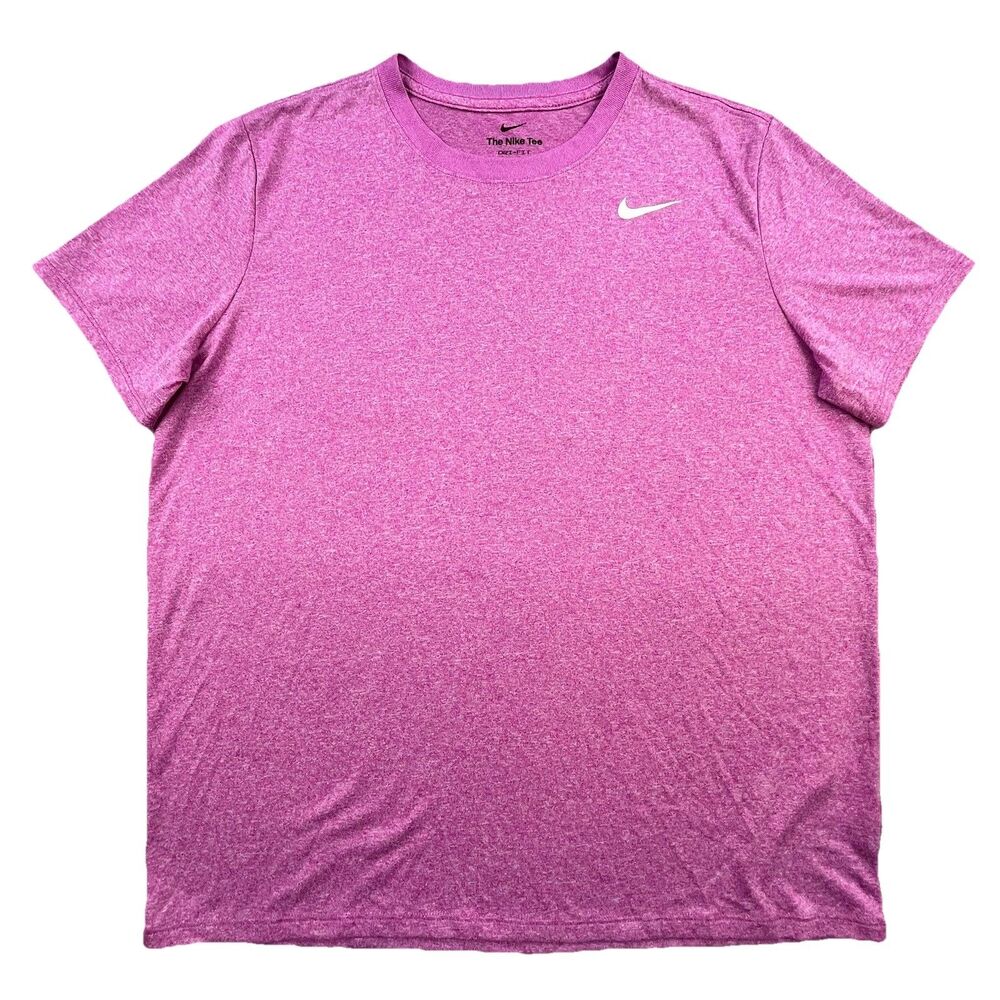 Nike Tee Women's L Pink Dri-FIT Legend Short Sleeve Performance T-Shirt DX0687